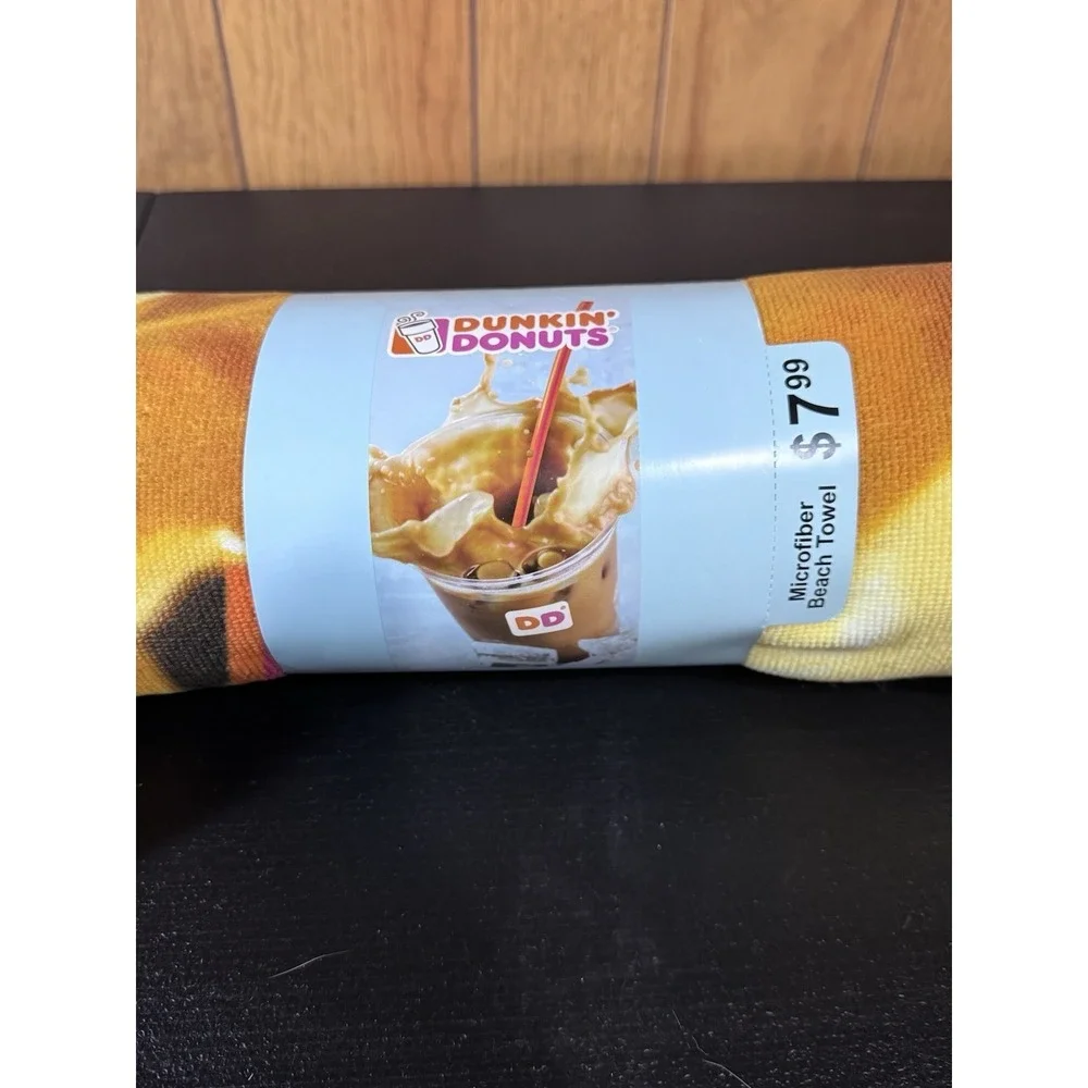 dunkin donuts beach Bath  towel 2018 29x57 Large Iced Coffee Microfiber